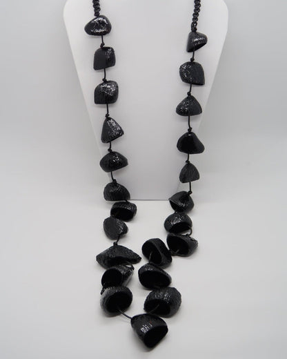 Pangium Seed Necklace, Black