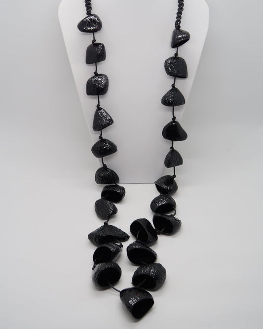 Pangium Seed Necklace, Black