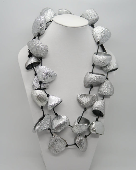 Pangium Seed Necklace, Silver